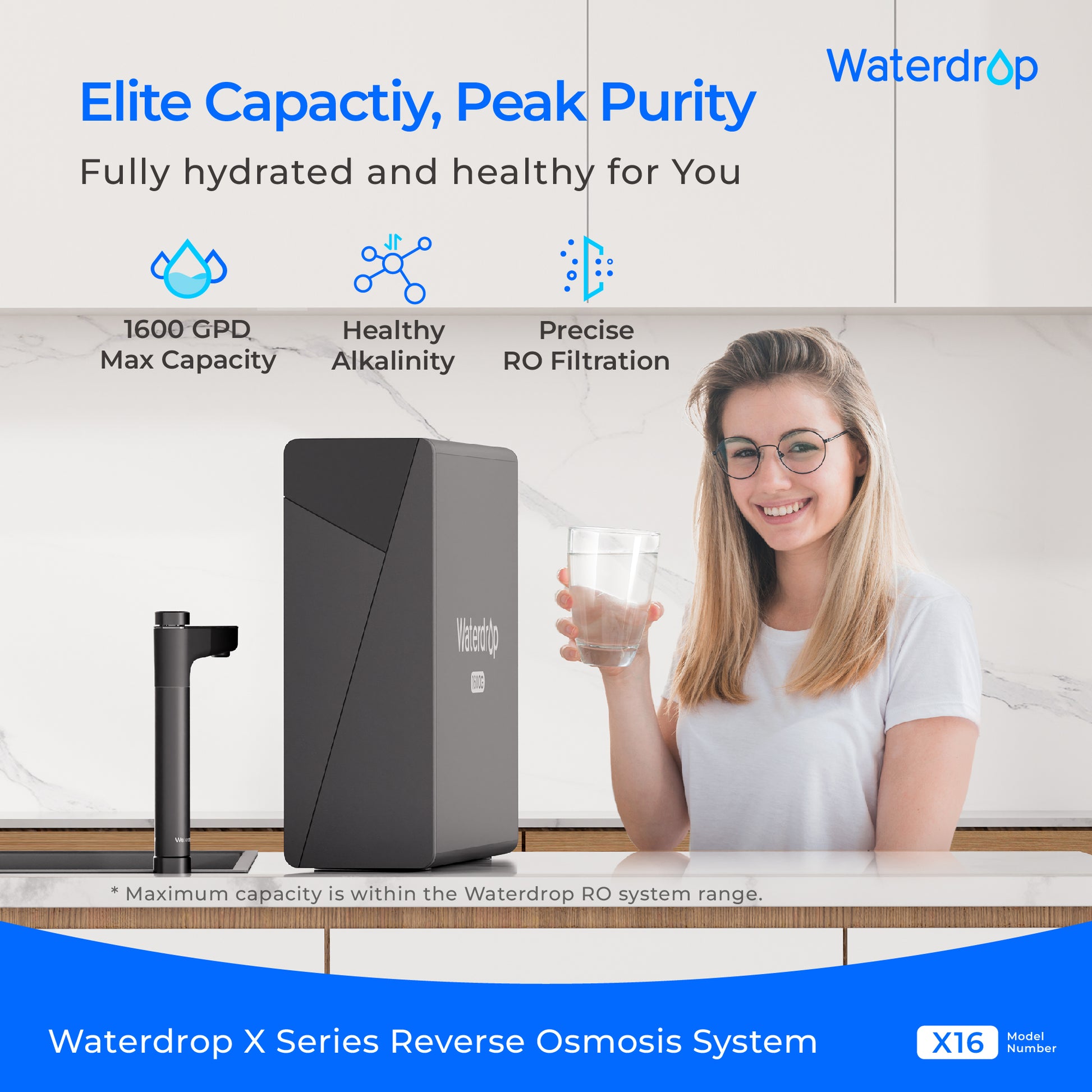 Waterdrop X16 Alkaline Undersink Reverse Osmosis System