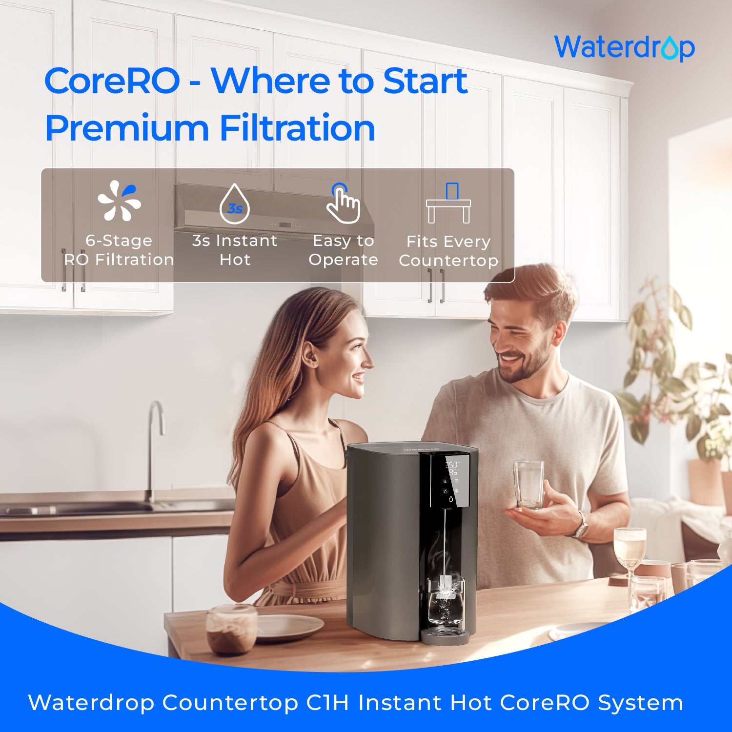 Waterdrop C1H Instant Hot Water Reverse Osmosis System