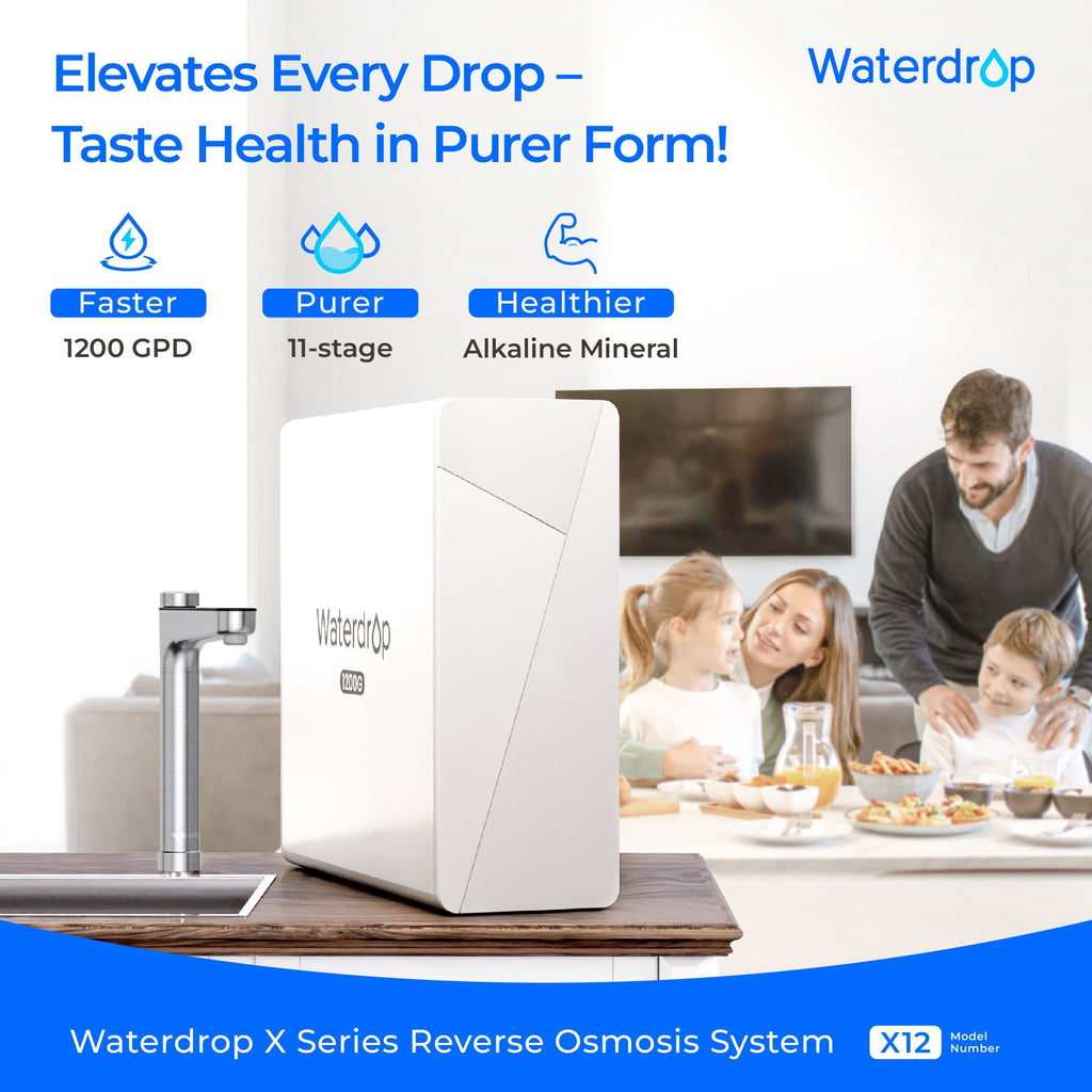 Waterdrop X12 Alkaline Reverse Osmosis System with Replacement Filter Combo