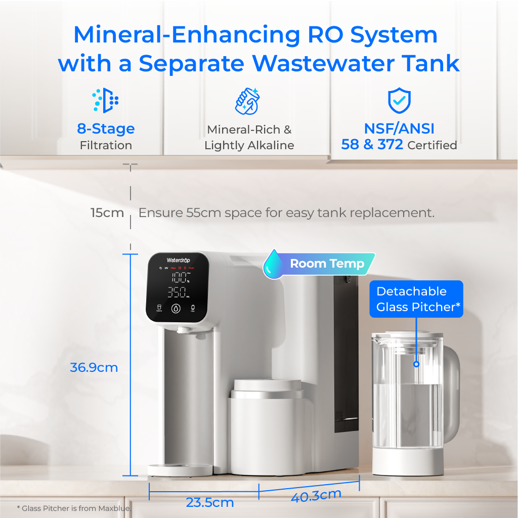 Waterdrop M6SL Mineral Reverse Osmosis System Countertop Water Filter