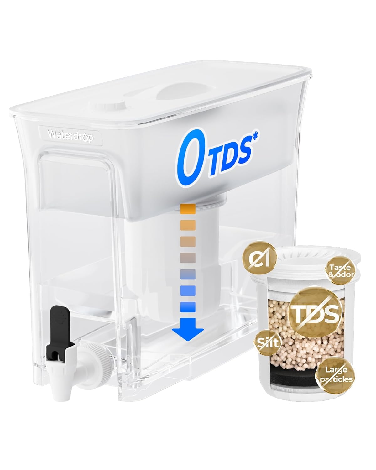 Waterdrop 0 TDS 8.2L Slim Water Filter Dispenser