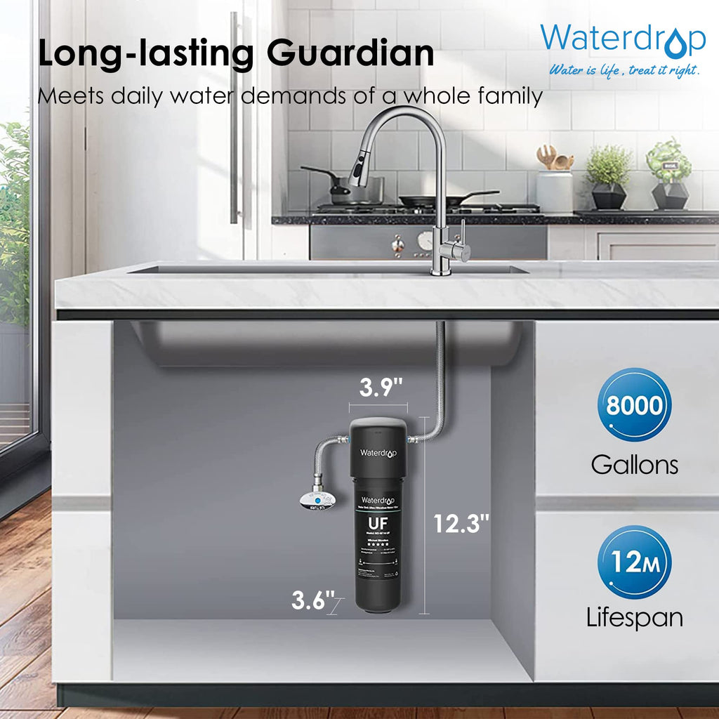 0.01 μm Ultra Filtration UnderSink Water Filter | Direct Connect Filtration System