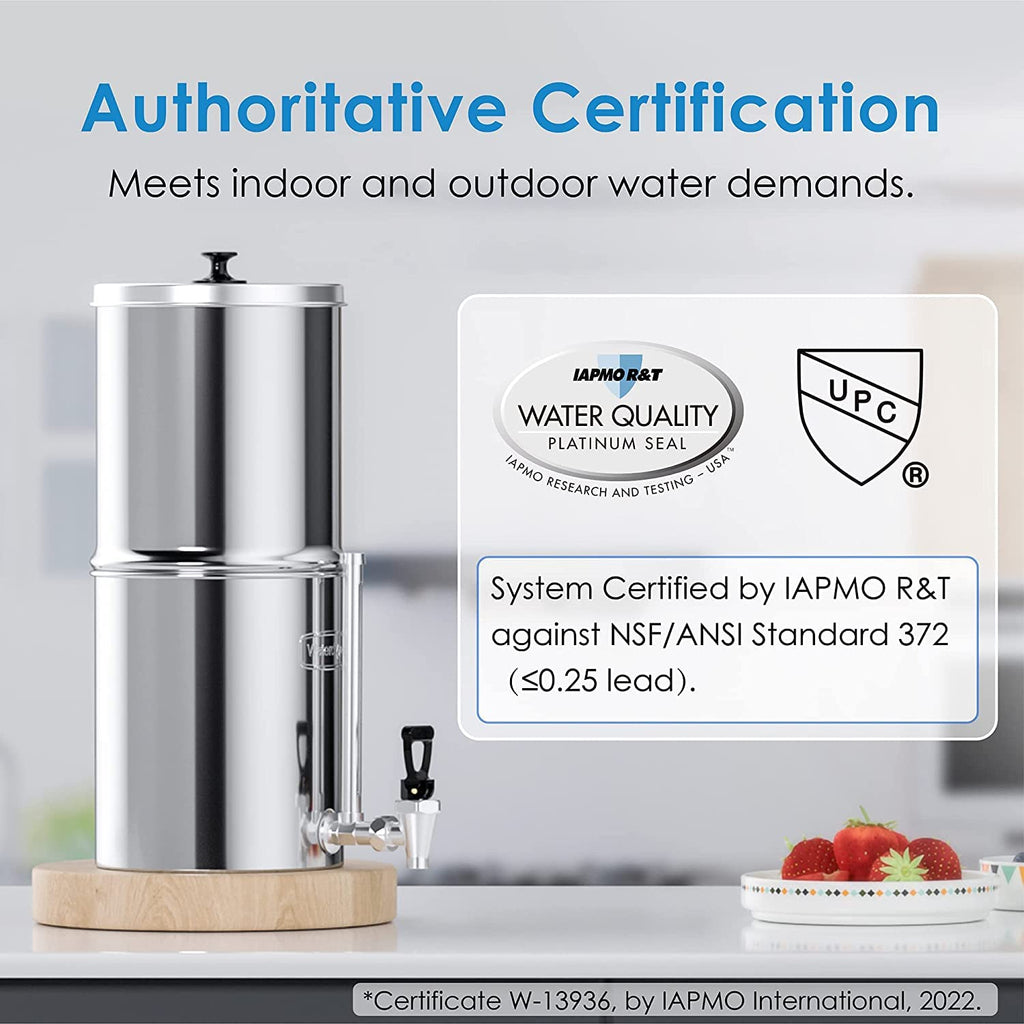 Waterdrop 2.25-gallon King Tank Gravity Water Filter System, Without Stand