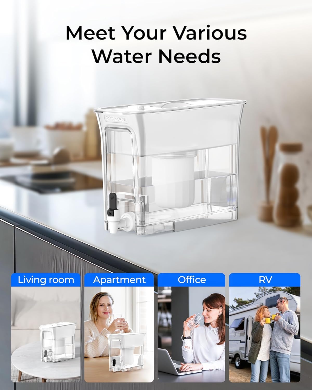 Waterdrop 0 TDS 8.2L Slim Water Filter Dispenser