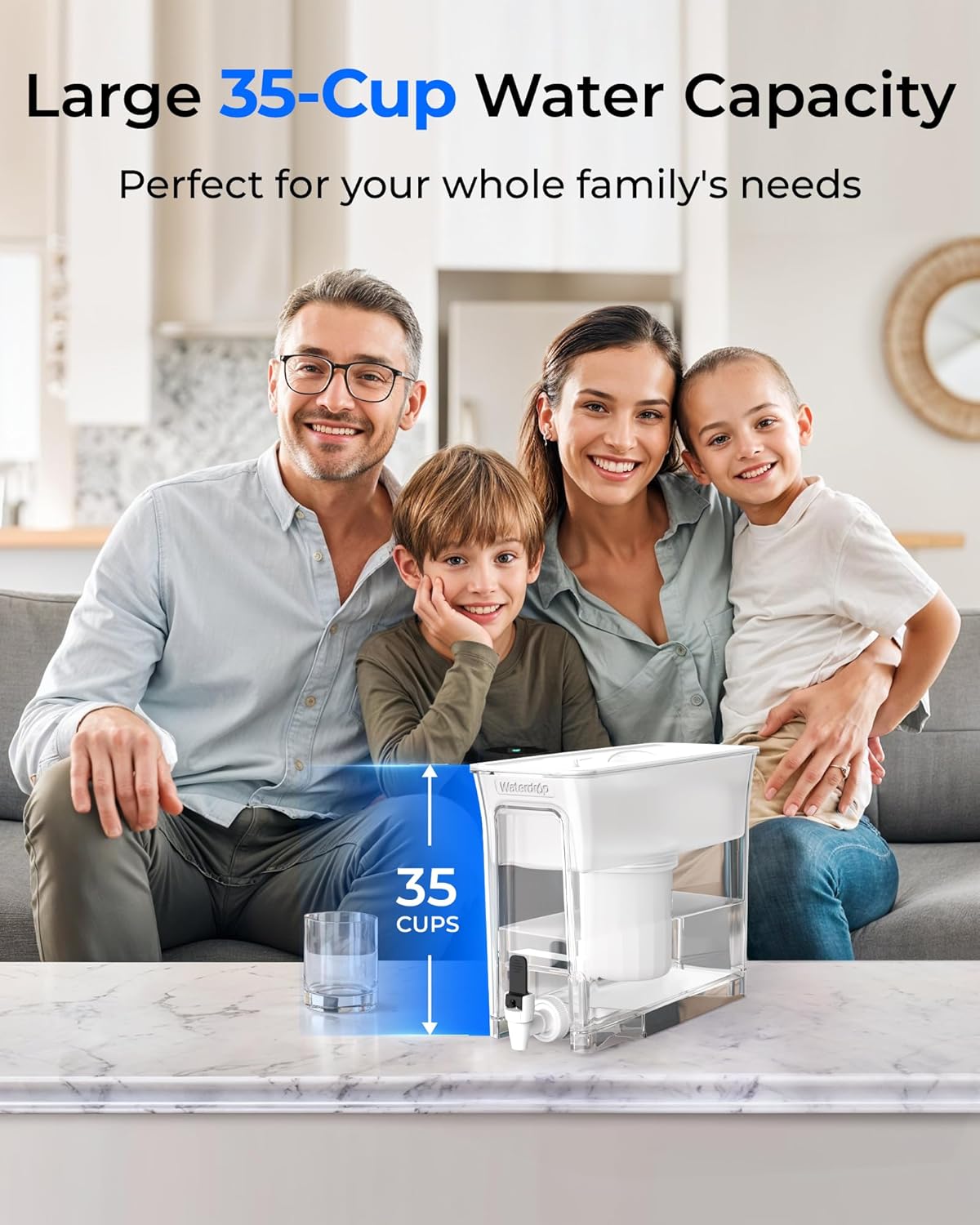 Waterdrop 0 TDS 8.2L Slim Water Filter Dispenser