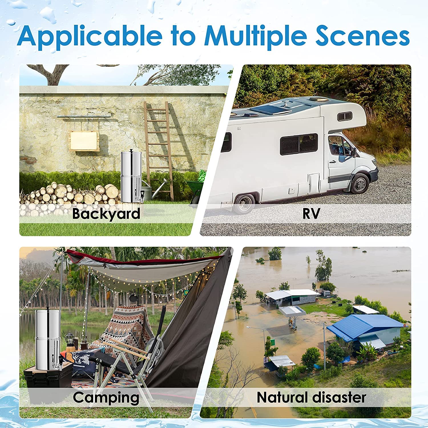 Waterdrop 2.25gallon King Tank Gravity Water Filter System, Without S