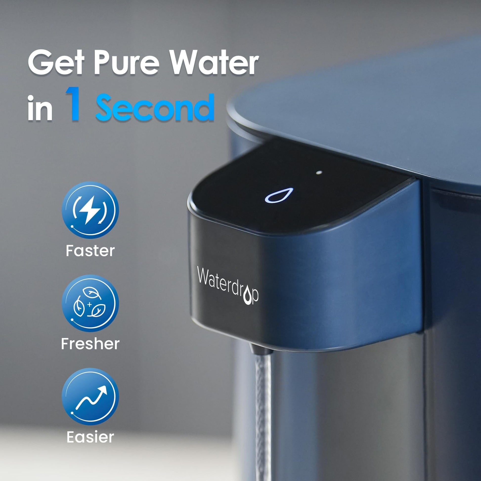 Waterdrop Electric Water Filter, ED01B Countertop Water Filtration System