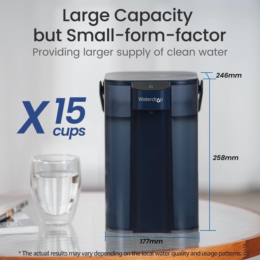 Electric Instant Water Filter Jug, 15-cup (3.5 L) Filtration Capacity