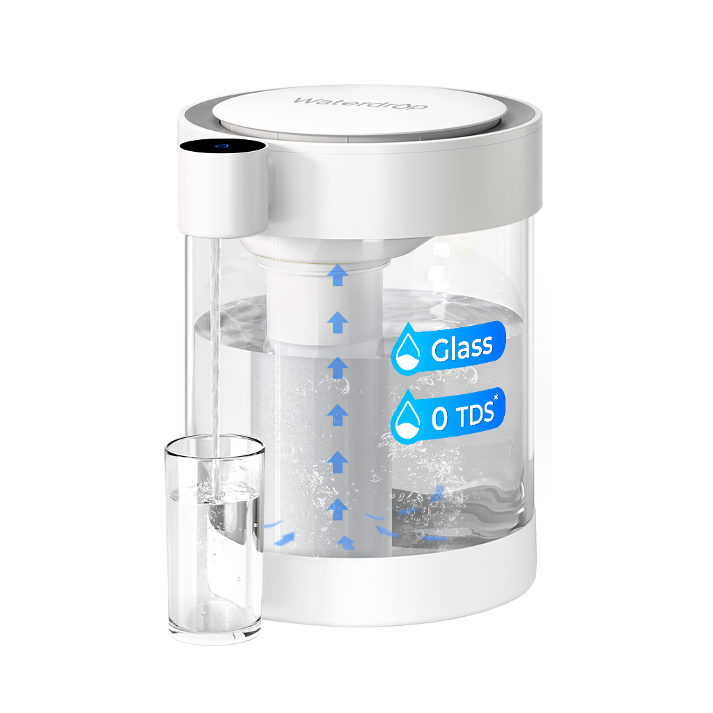 WD-ED10TW 0 TDS Lead-Free Glass Water Filter Dispenser