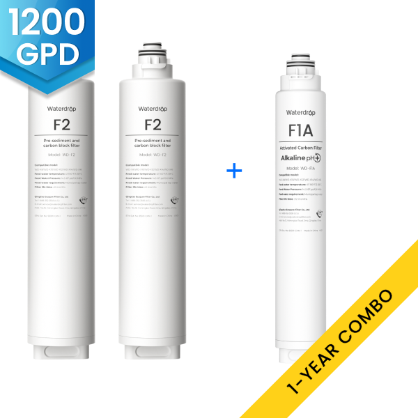 Waterdrop RO System Filter Combo Set 1200GPD