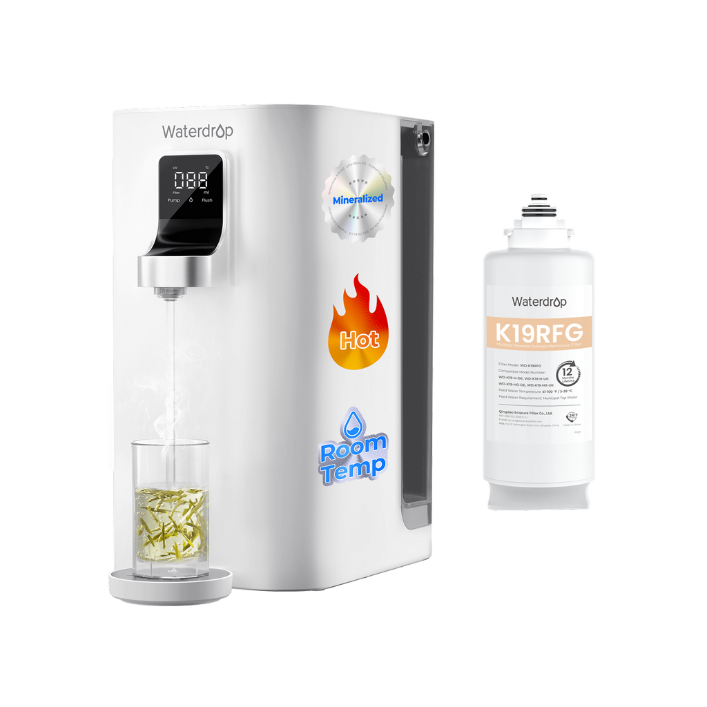 Waterdrop K19-HG Instant Hot Water Reverse Osmosis System with Replacement Filter Combo