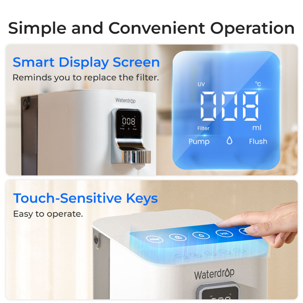 Waterdrop K19-HG Instant Hot Water Reverse Osmosis System with Replacement Filter Combo