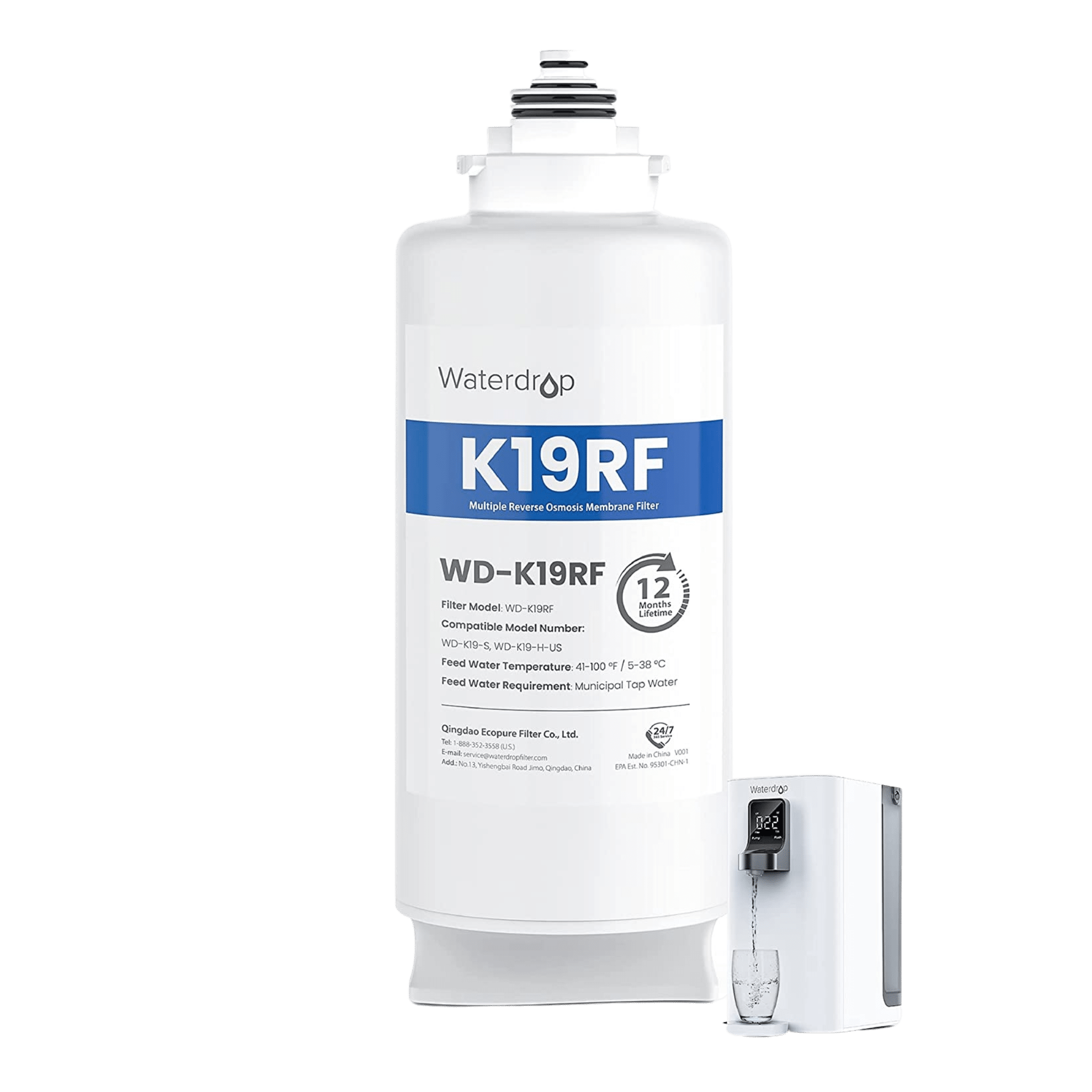 WD K19RF Replacement RO Filter WD K19 H Countertop Hot Water Dispensers