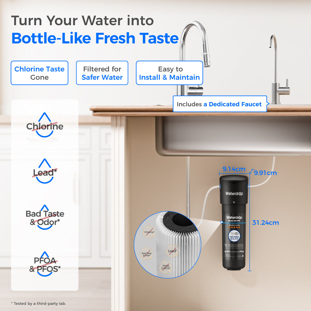 Waterdrop UB Undersink Water Filtration System With Dedicated Faucet