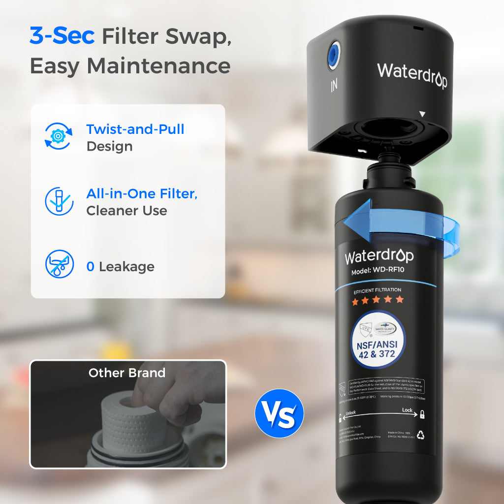 Waterdrop UB Undersink Water Filtration System With Dedicated Faucet