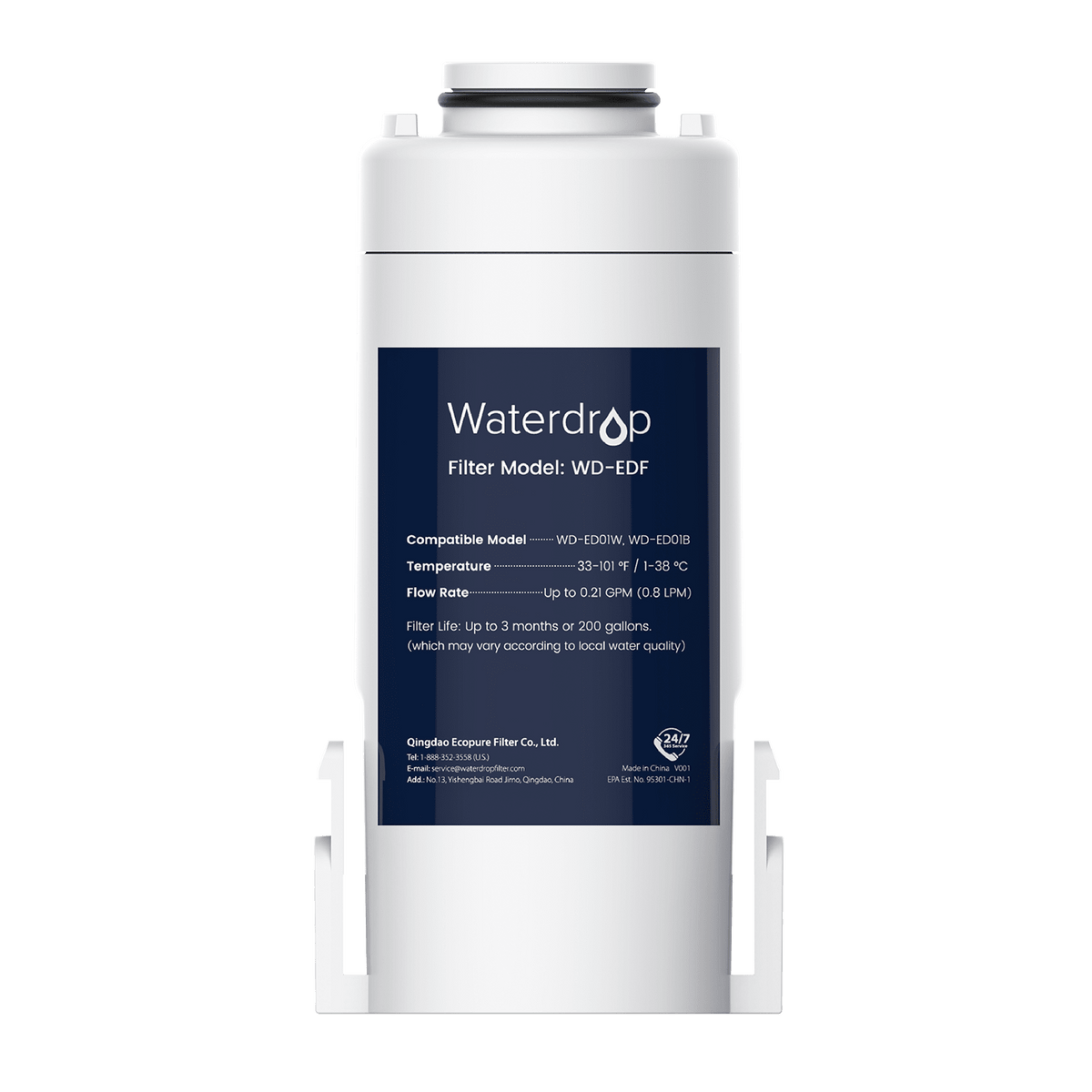 Waterdrop WD-EDF Replacement Filters for Waterdrop Instant Water Filter Pithcer, WD-ED01W, WD-ED01B