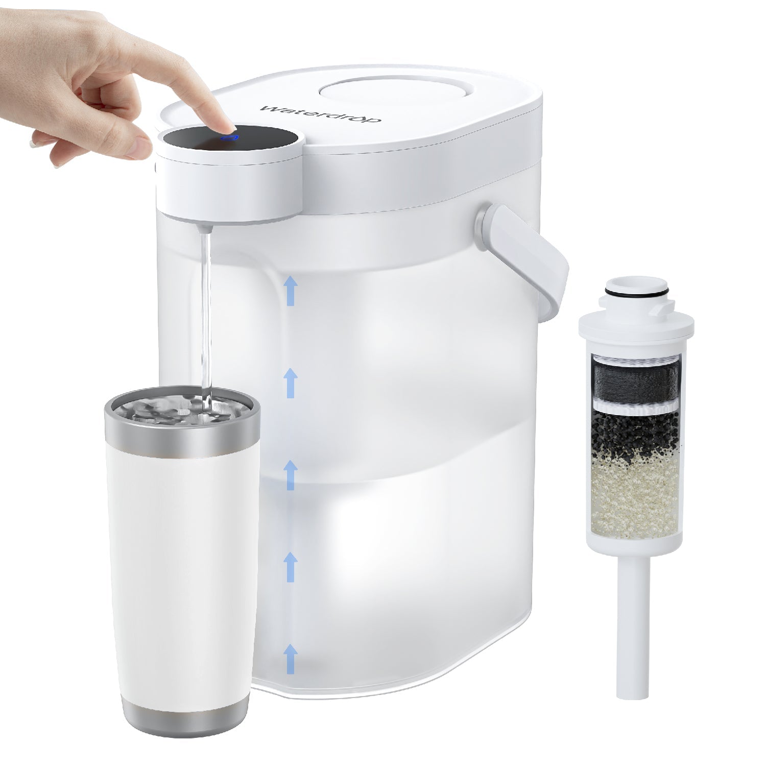 Waterdrop Water Filter Pitcher Soft Water, Reduces PFAS & Chlorine