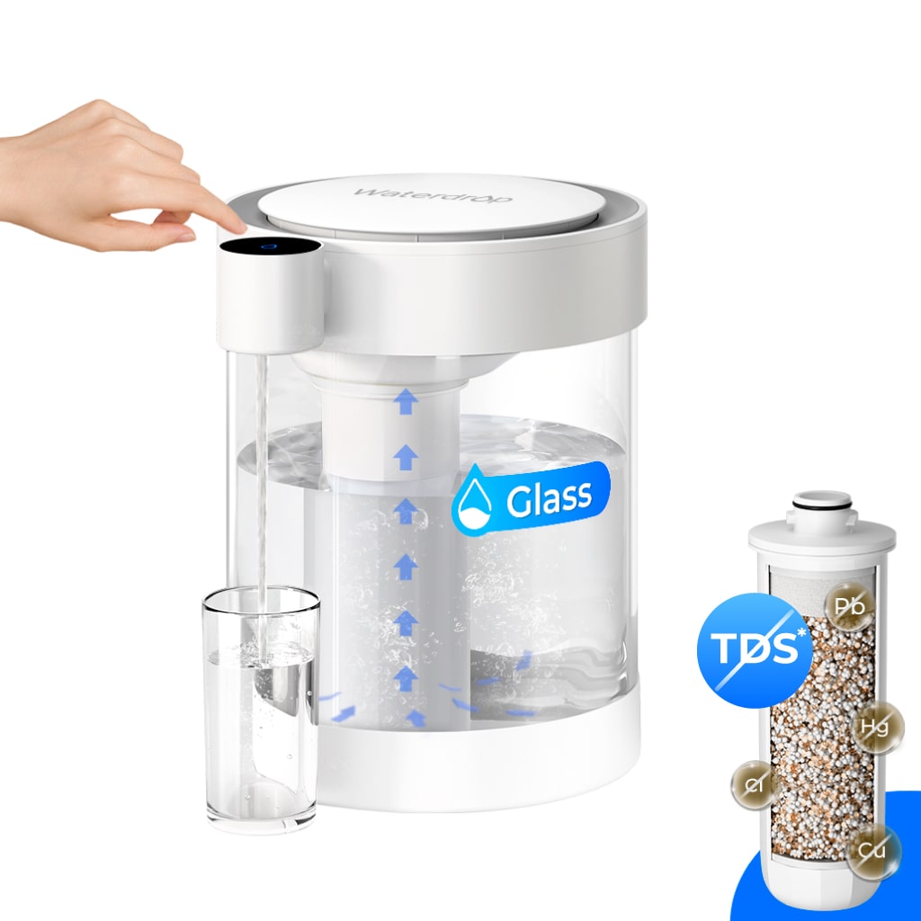 WD-ED10TW 0 TDS Lead-Free Glass Water Filter Dispenser