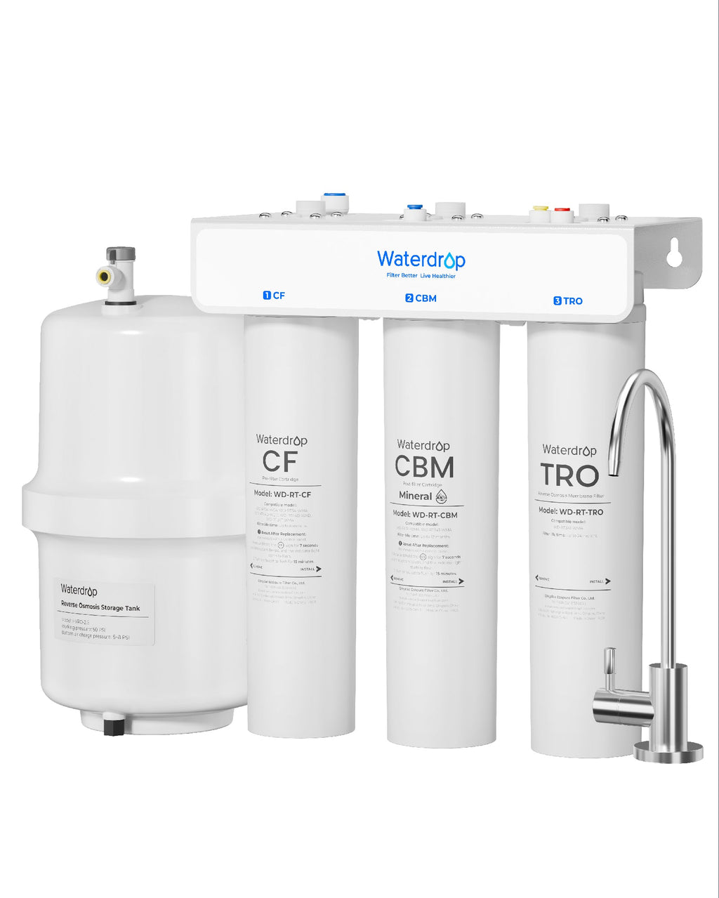 Waterdrop WD-T3-T Remineralization Reverse Osmosis System with Water Tank