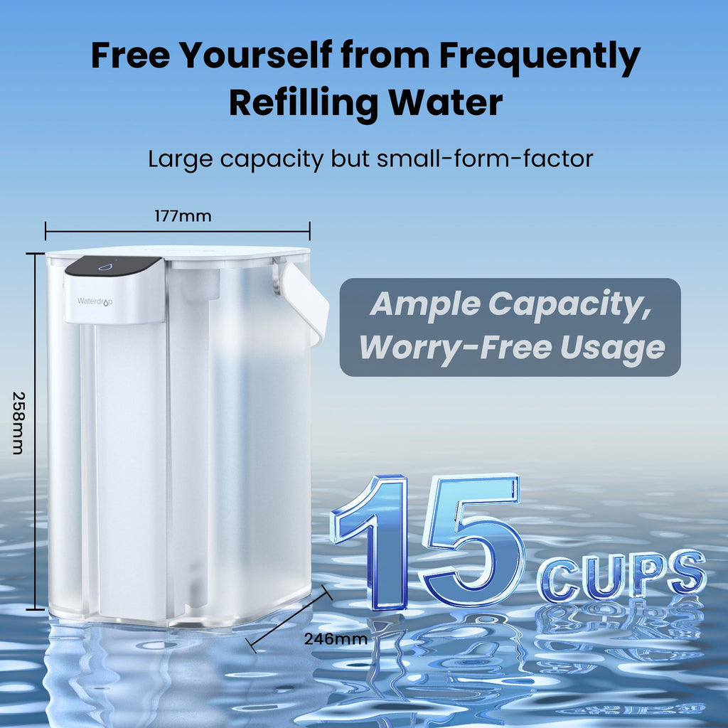 Waterdrop Electric Instant Water Filter Jug, 15-cup (3.5 L)  Filtration Capacity / 3 Months