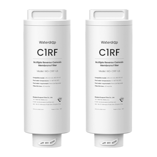WD-C1RF Filter for Waterdrop C1H Reverse Osmosis System, 2-YEAR COMBO