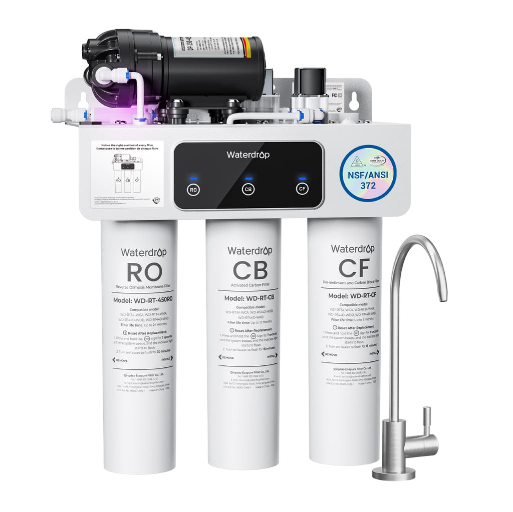 Waterdrop T3-C 450G Reverse Osmosis Water Filters for the Sink