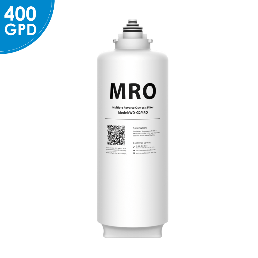 Waterdrop WD-G2MRO Filtre Osmose Inverse - Durée 2 Ans - Compatible WD-G2-B / WD-G2-W - Eau Pure Et Savoureuse